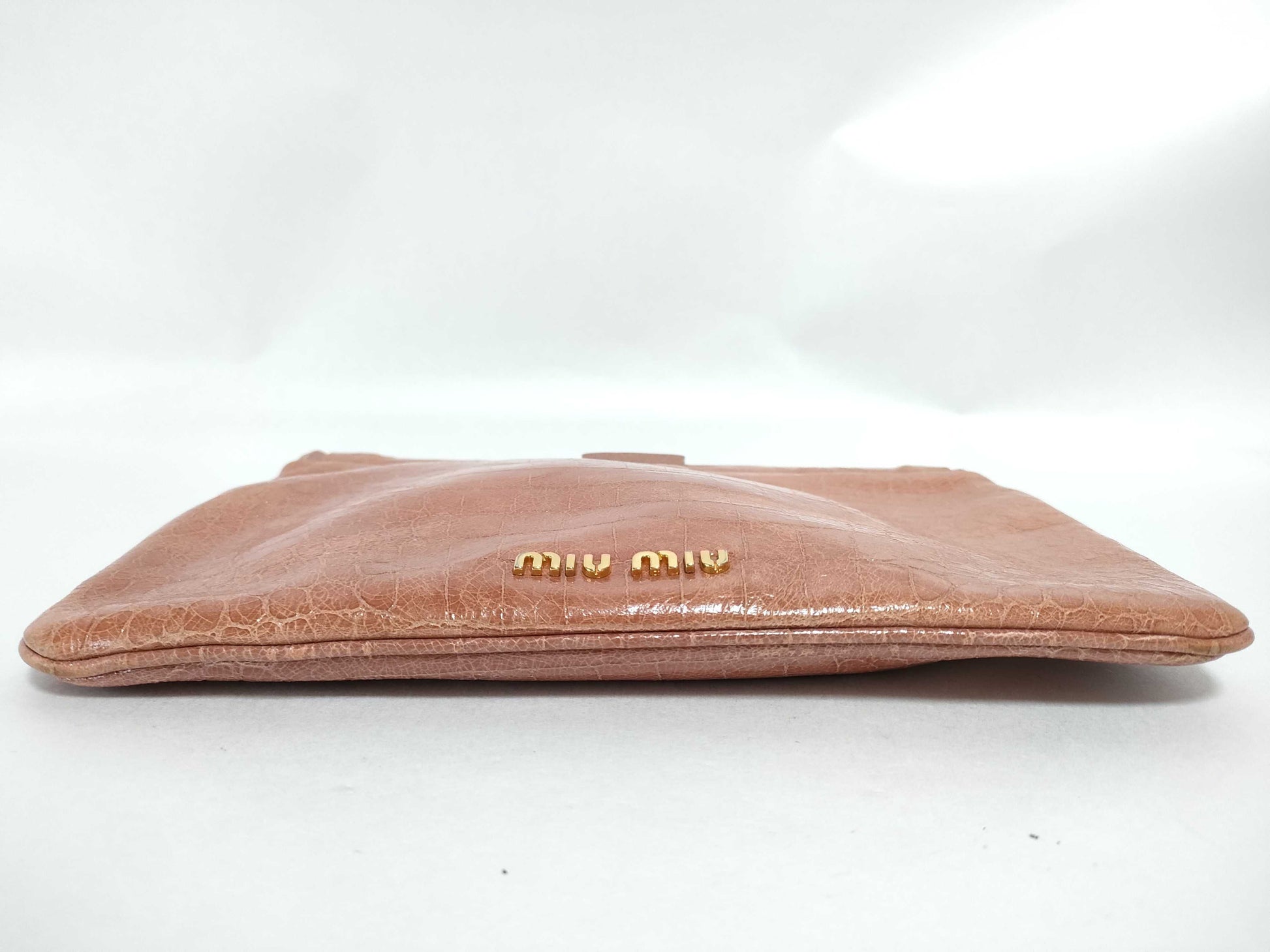 Miu Miu Crocodile Clutch Bag Pink Clutch Bag