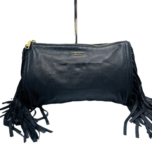 PRADA Leather Classic Clutch Bag