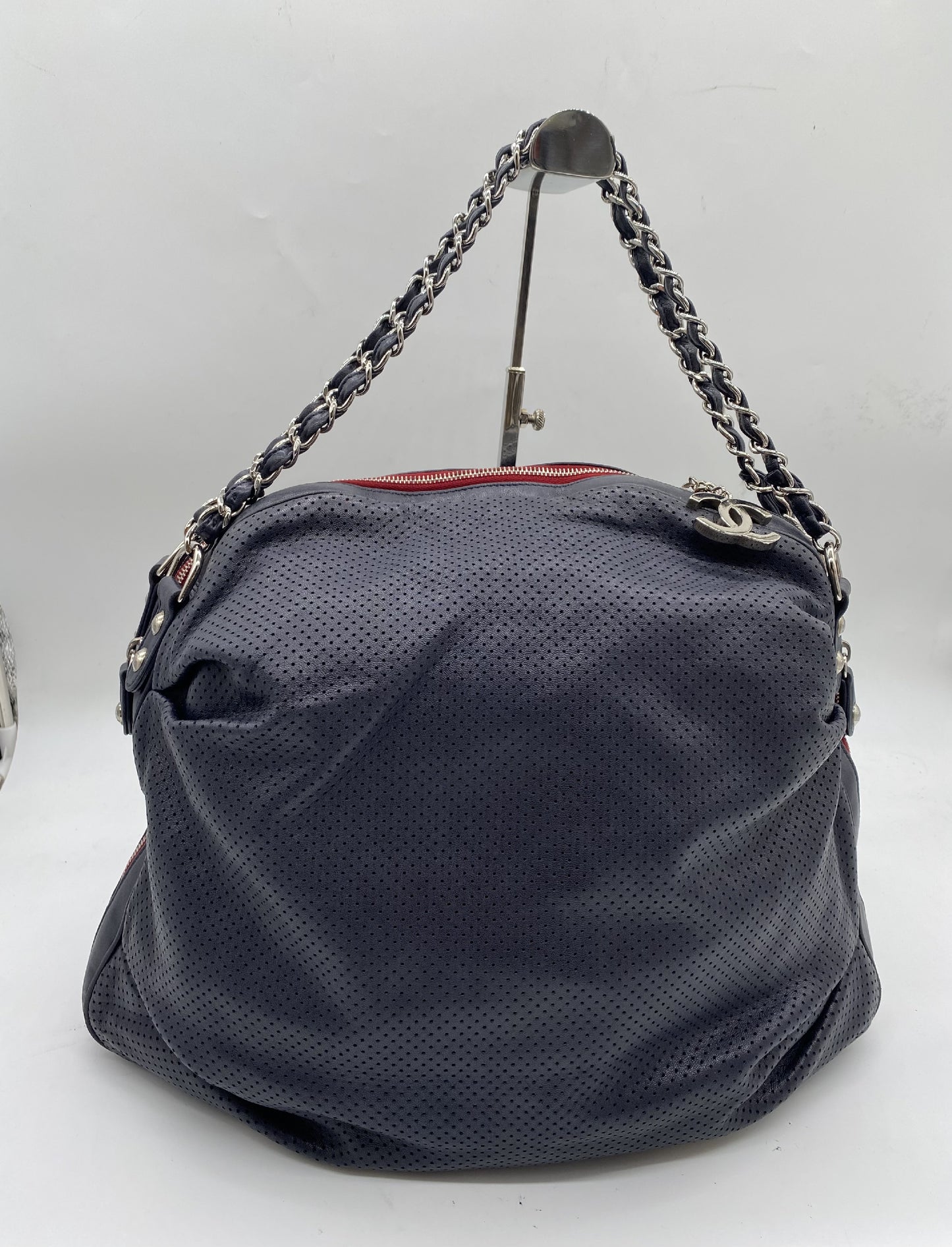 CHANEL Cocomark Perforated Leather Chain with Seal Card 12th Series Shoulder Bag