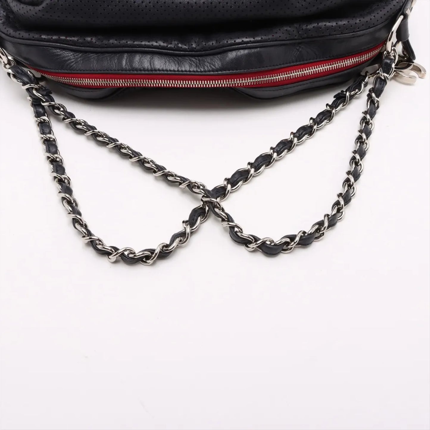 CHANEL Cocomark Perforated Leather Chain with Seal Card 12th Series Shoulder Bag
