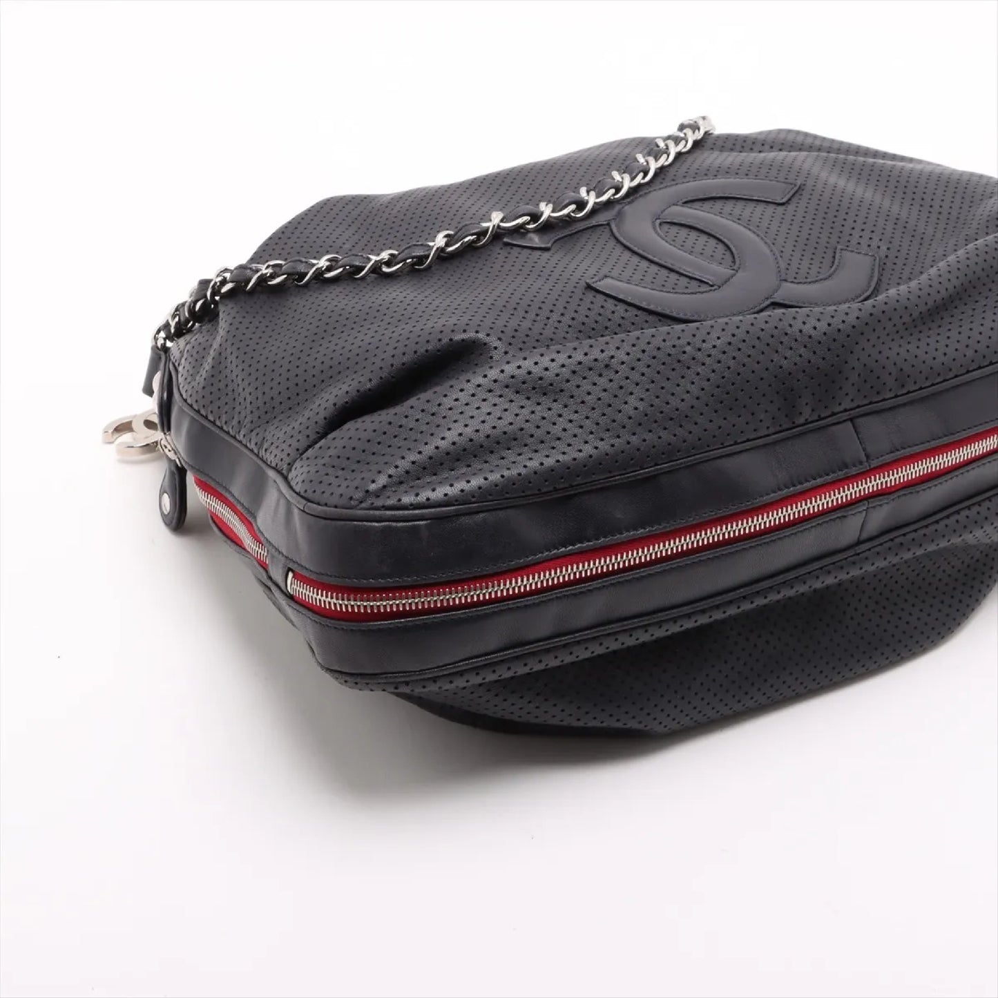 CHANEL Cocomark Perforated Leather Chain with Seal Card 12th Series Shoulder Bag