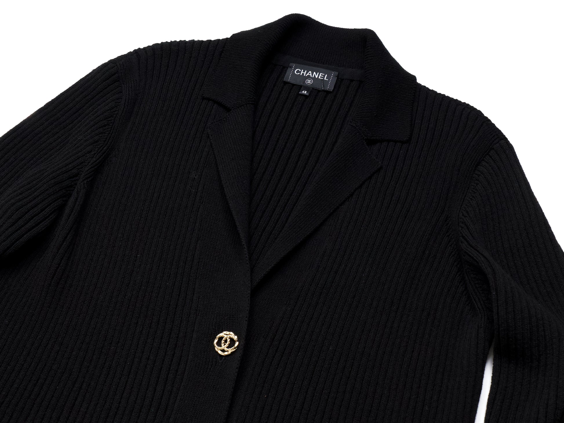 CHANEL Maxi Length Thick Knit Coat 48 Rare Size 21C Coat