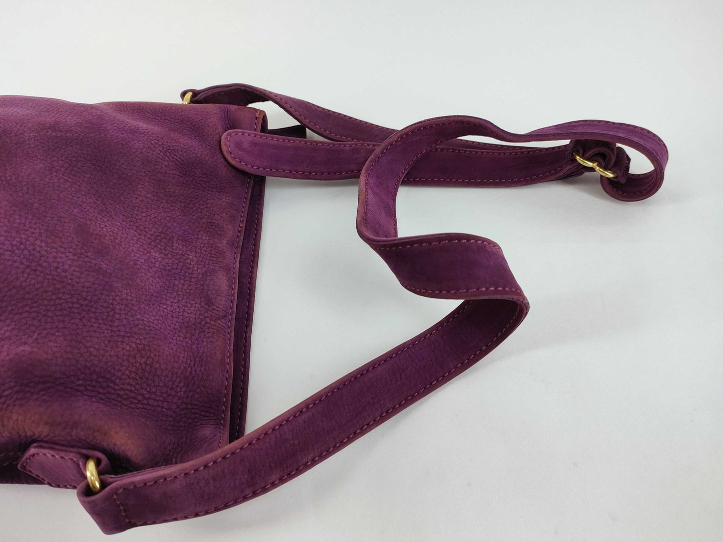 COACH Old Coach Purple Nubuck Shoulder Bag