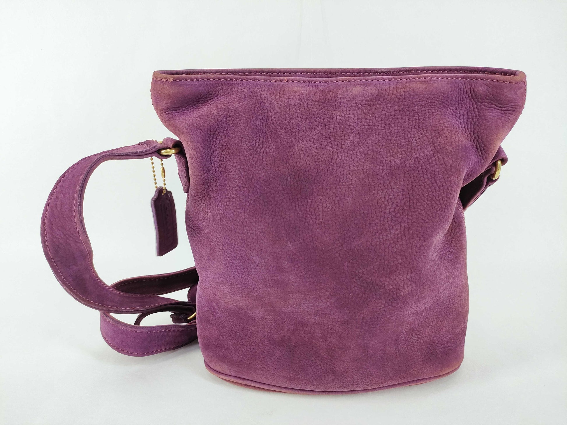 COACH Old Coach Purple Nubuck Shoulder Bag