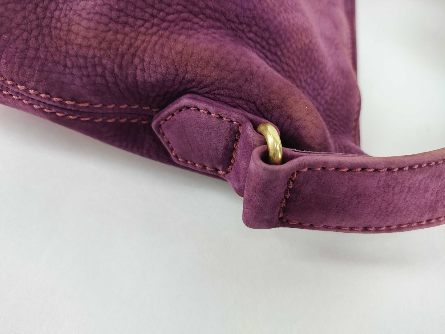 COACH Old Coach Purple Nubuck Shoulder Bag
