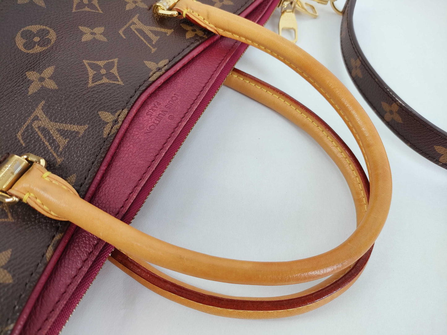 LOUIS VUITTON Monogram Pallas BB 2-Way Handbag/Shoulder Bag, Raisin Dark Bordeaux, M42961