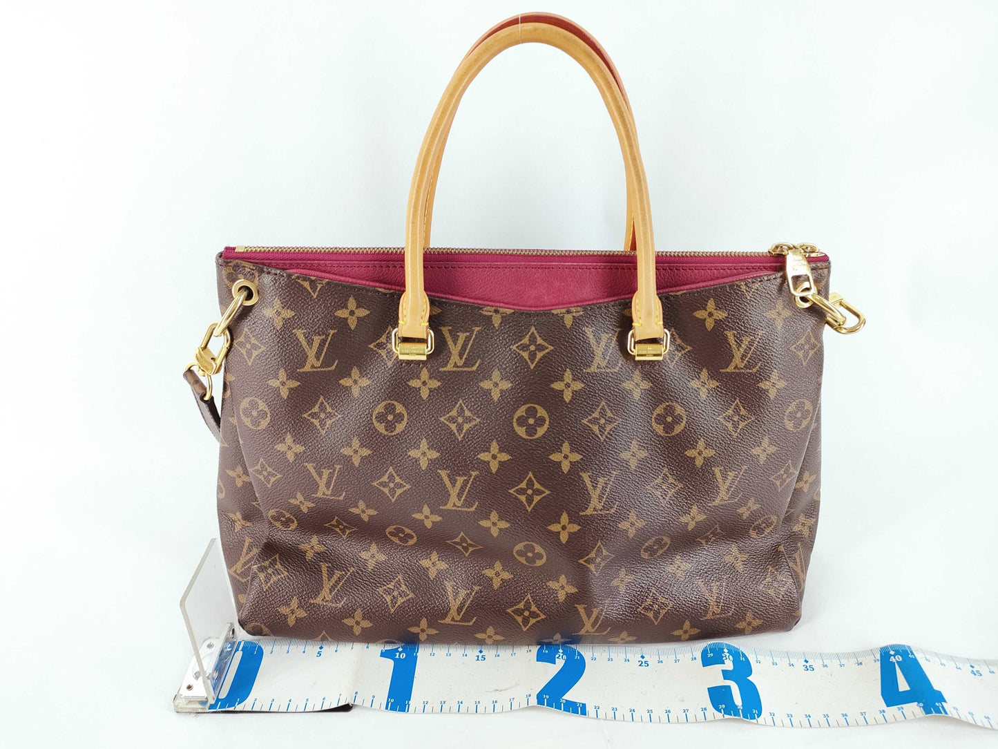 LOUIS VUITTON Monogram Pallas BB 2-Way Handbag/Shoulder Bag, Raisin Dark Bordeaux, M42961
