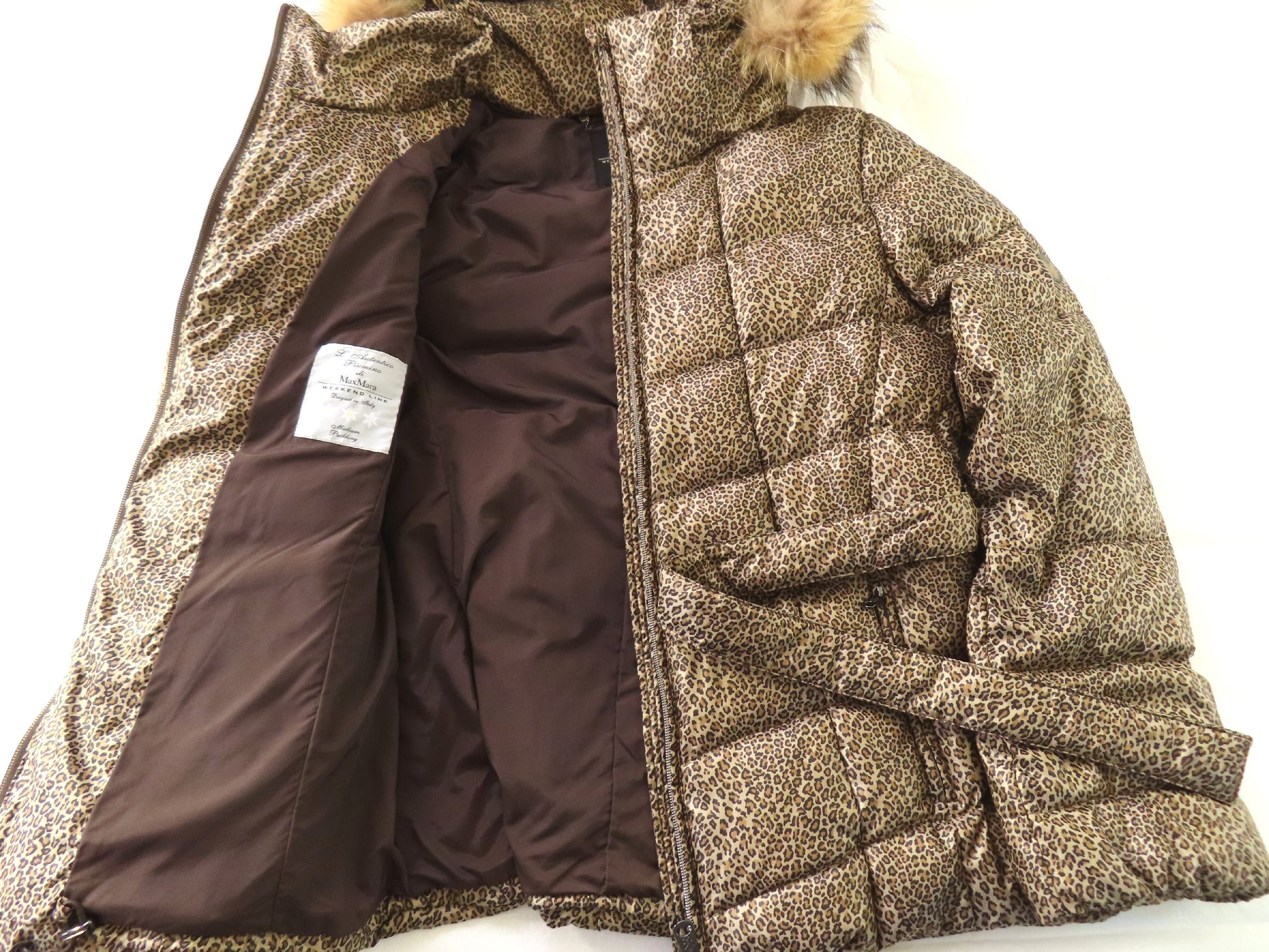 MaxMara MaxMara Down Jacket Leopard Print Size 44 Jacket