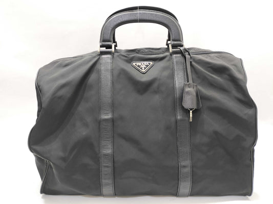 PRADA Nylon Prada Tesuto Boston Bag