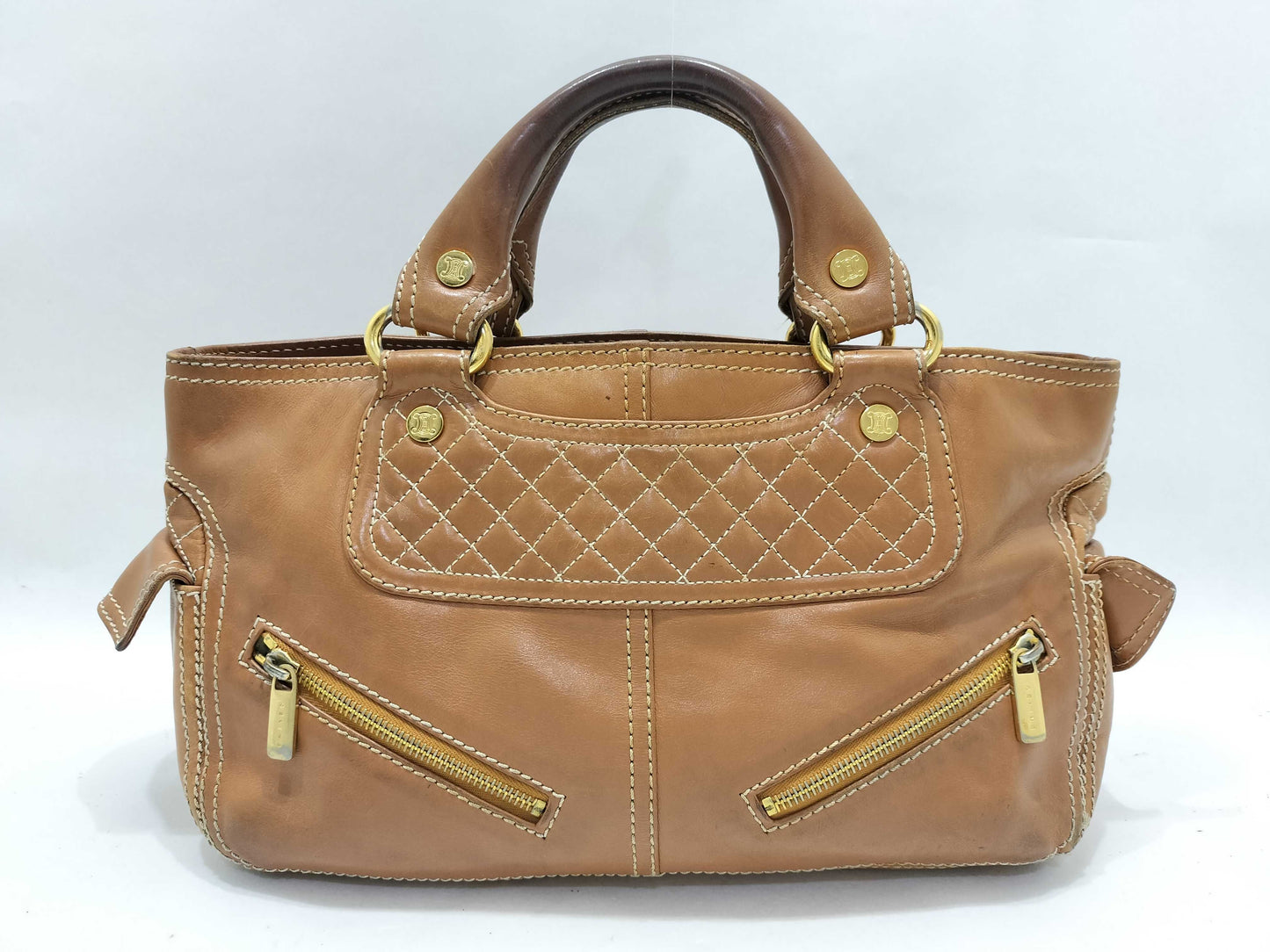 CELINE Celine Boogie Bag Leather Quilted Handbag