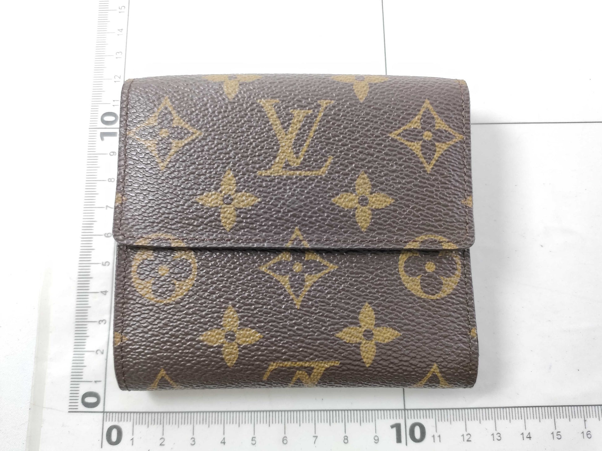 LOUIS VUITTON Monogram Louis Vuitton Folding Wallet Porte Monnaie Carte Credit M61652 with Box