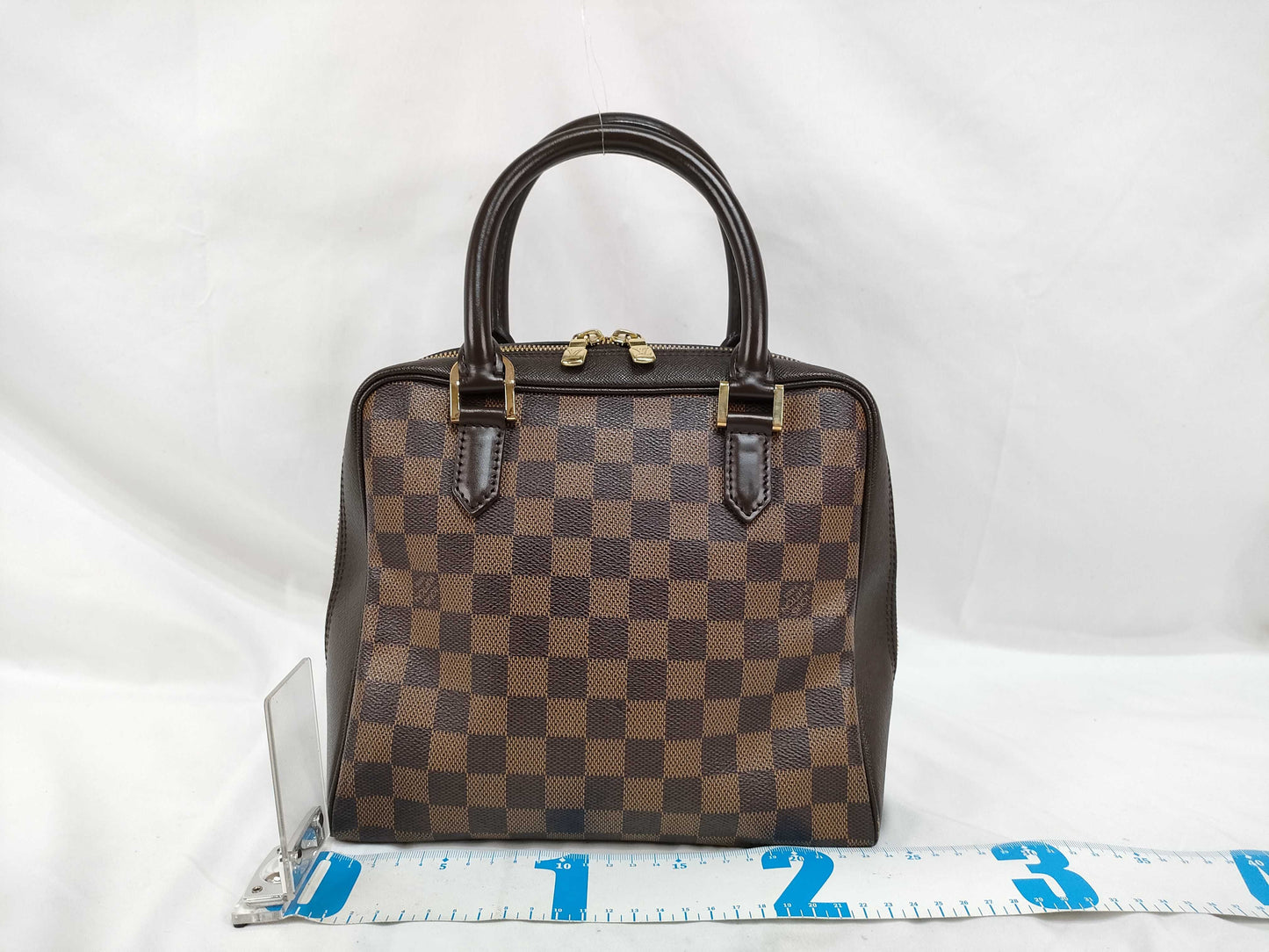 LOUIS VUITTON Damier Louis Vuitton Brera Damier Brown Handbag with Red Interior
