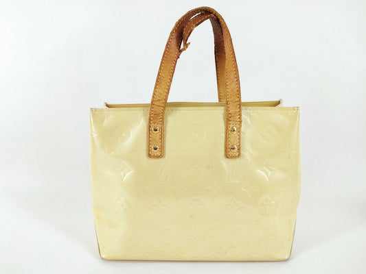 LOUIS VUITTON Vernis Louis Vuitton Vernis Enamel Yellow Handbag