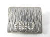 Miu Miu Bijou/Pearl Bifold Silver Wallet