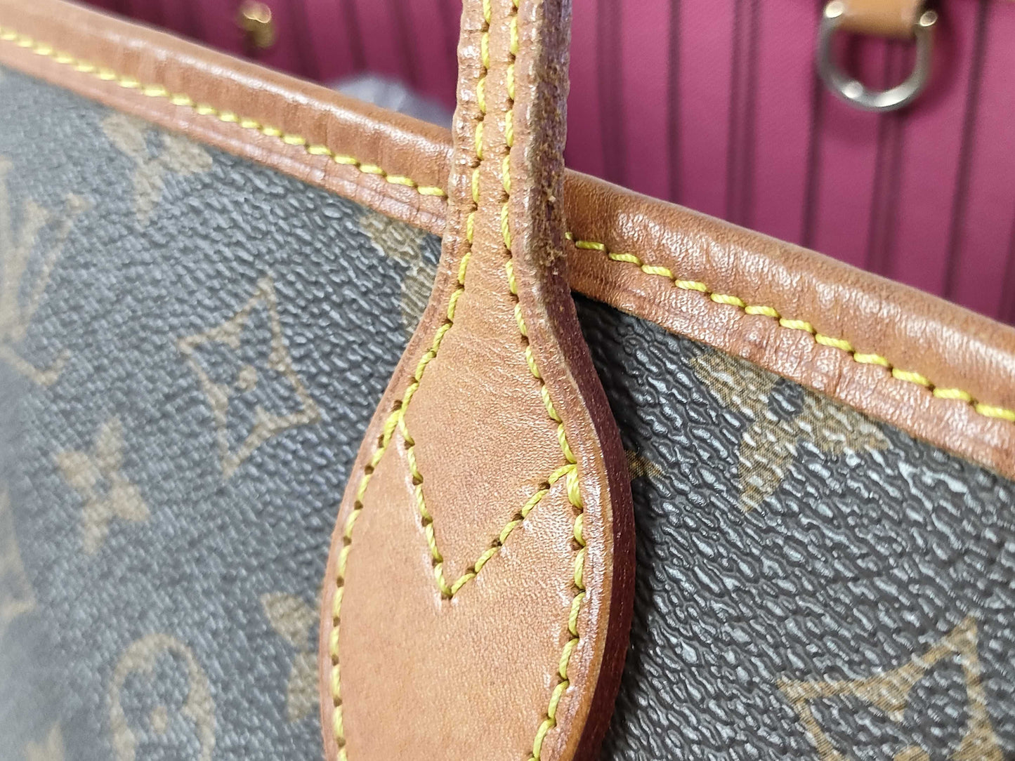 LOUIS VUITTON Monogram Neverfull PM Pivoine Tote Bag M41245/AR3109