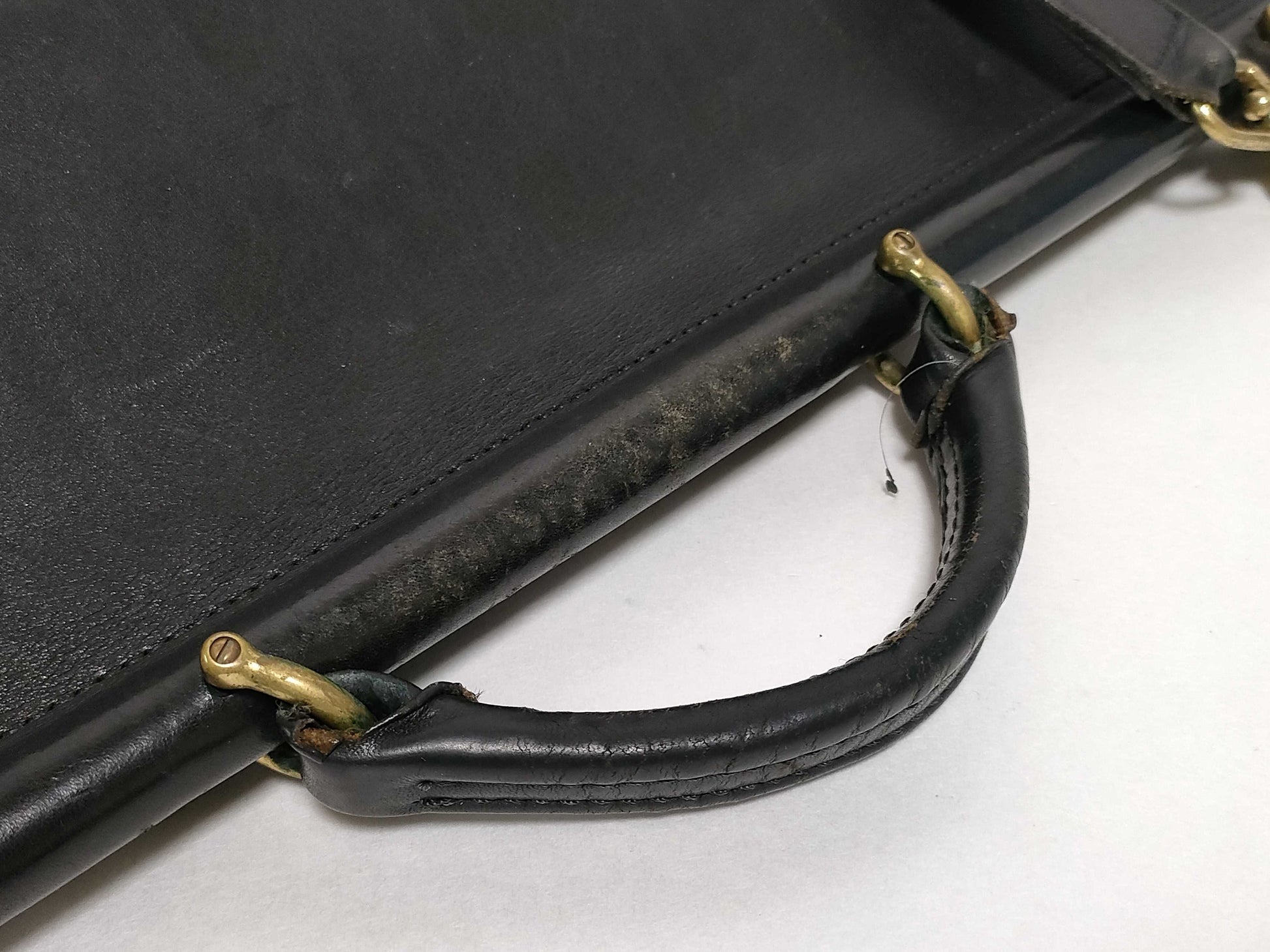 COACH 6972 Coach Business Bag Club Tan Leather Business Bag