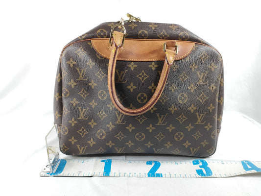 LOUIS VUITTON Monogram Deauville 2-way bag, handbag/shoulder bag, Monogram leather, brown, M47270 handbag