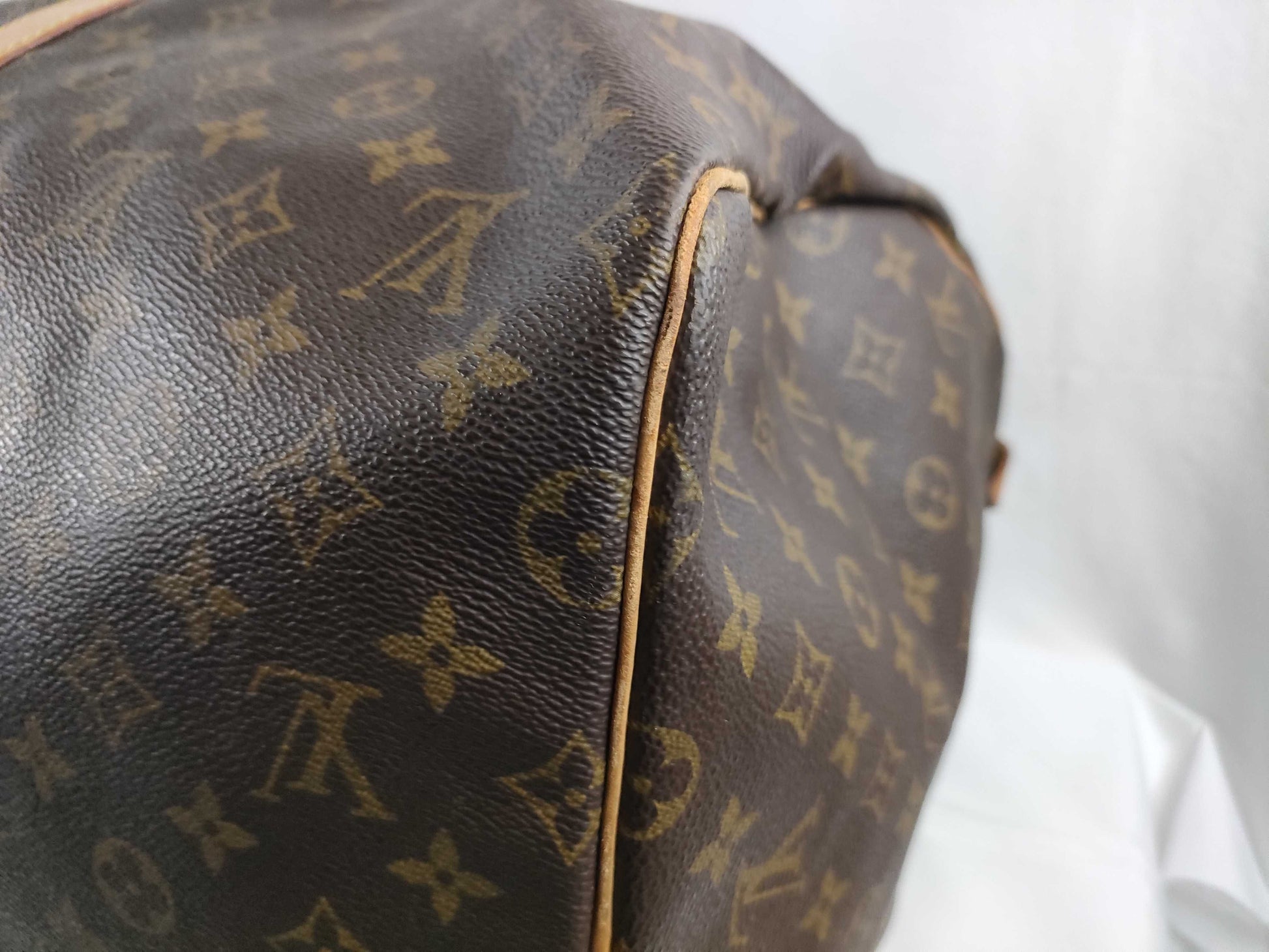 LOUIS VUITTON Monogram Keepall 55 Boston Bag, Monogram Leather, Brown, M41424/FL0999 Boston Bag