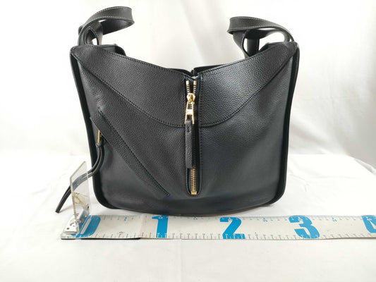 LOEWE Hammock Small One-Shoulder Bag Anagram Leather Navy Shoulder Bag