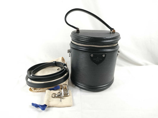 LOUIS VUITTON Epi Cannes 2-way Shoulder Bag/Handbag Leather Black M52226/IC Chip Shoulder Bag