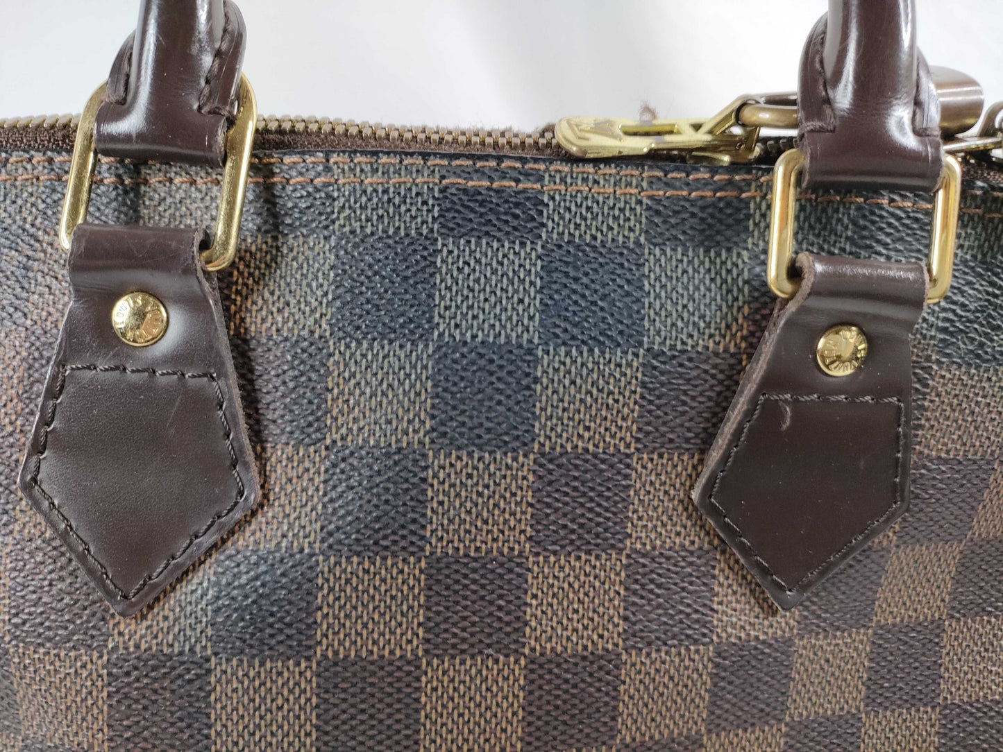 LOUIS VUITTON Damier Alma Damier Handbag Leather Brown N51131/FL2097 Handbag