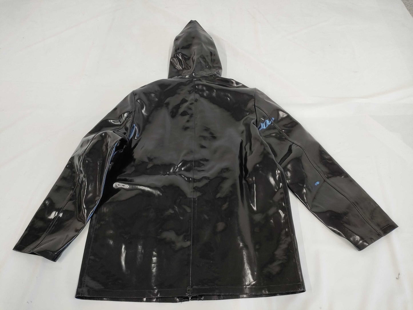 LOUIS VUITTON Louis Vuitton Enamel Hoodie Coat Black 48 Coat