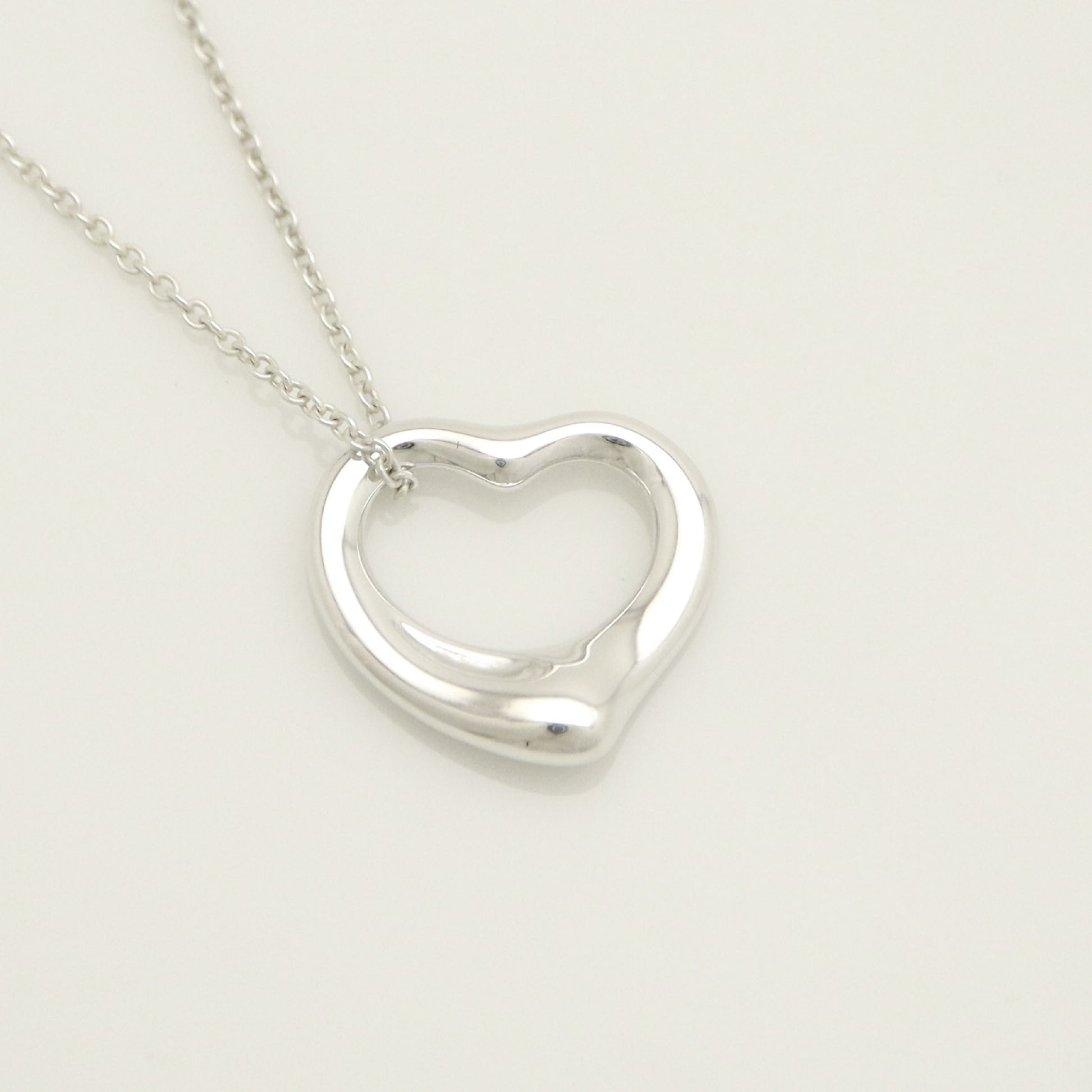 Tiffany&Co. Tiffany&Co. Tiffany&Co. TIFFANY&Co. Open Heart 16mm Elsaperetti Necklace Silver 925 SV925 Weight 3.70g Necklace