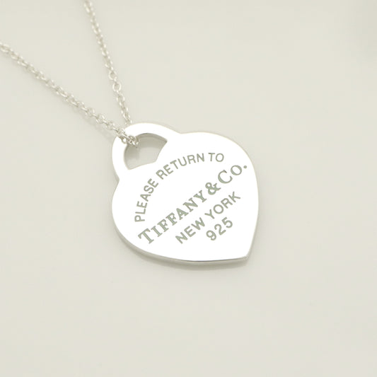 Tiffany&Co. Tiffany&Co. Tiffany&Co. Tiffany&Co. Return to Tiffany Heart Tag Enamel Necklace Silver925 SV925 Weight 3.26g Necklace