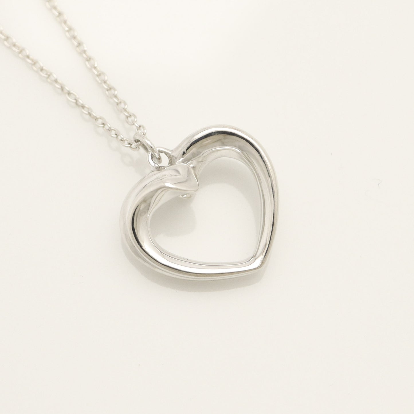 Tiffany&Co. Tiffany&Co. Tiffany&Co. Tiffany&Co. Tenderness Heart Necklace Pendant Silver925 SV925 Weight 3.88g Necklace