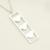 Tiffany&Co. Tiffany&Co. Tiffany&Co. Triple Heart Band Plate Necklace Silver925 SV925 Weight 9.35g Necklace