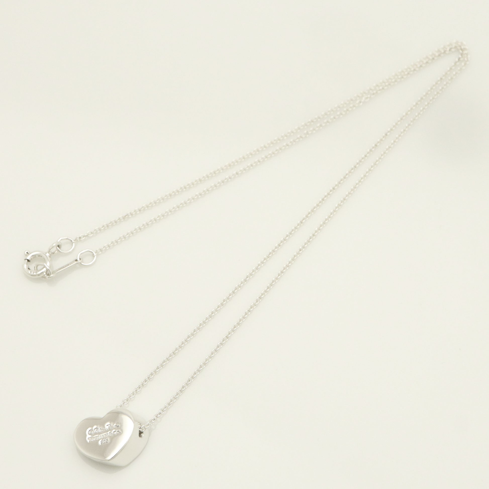 Tiffany&Co. Tiffany&Co. Tiffany&Co. Tiffany&Co. Modern Heart 1P Pink Sapphire Necklace Silver 925 SV925 Weight 4.28g Necklace