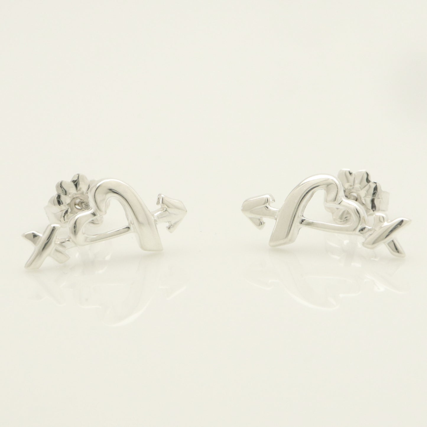 Tiffany&Co. Tiffany&Co. Tiffany&Co. Tiffany&Co. Loving Heart Arrow Paloma Picasso Stud Earrings Silver 925 SV925 Weight 1.66g Earrings