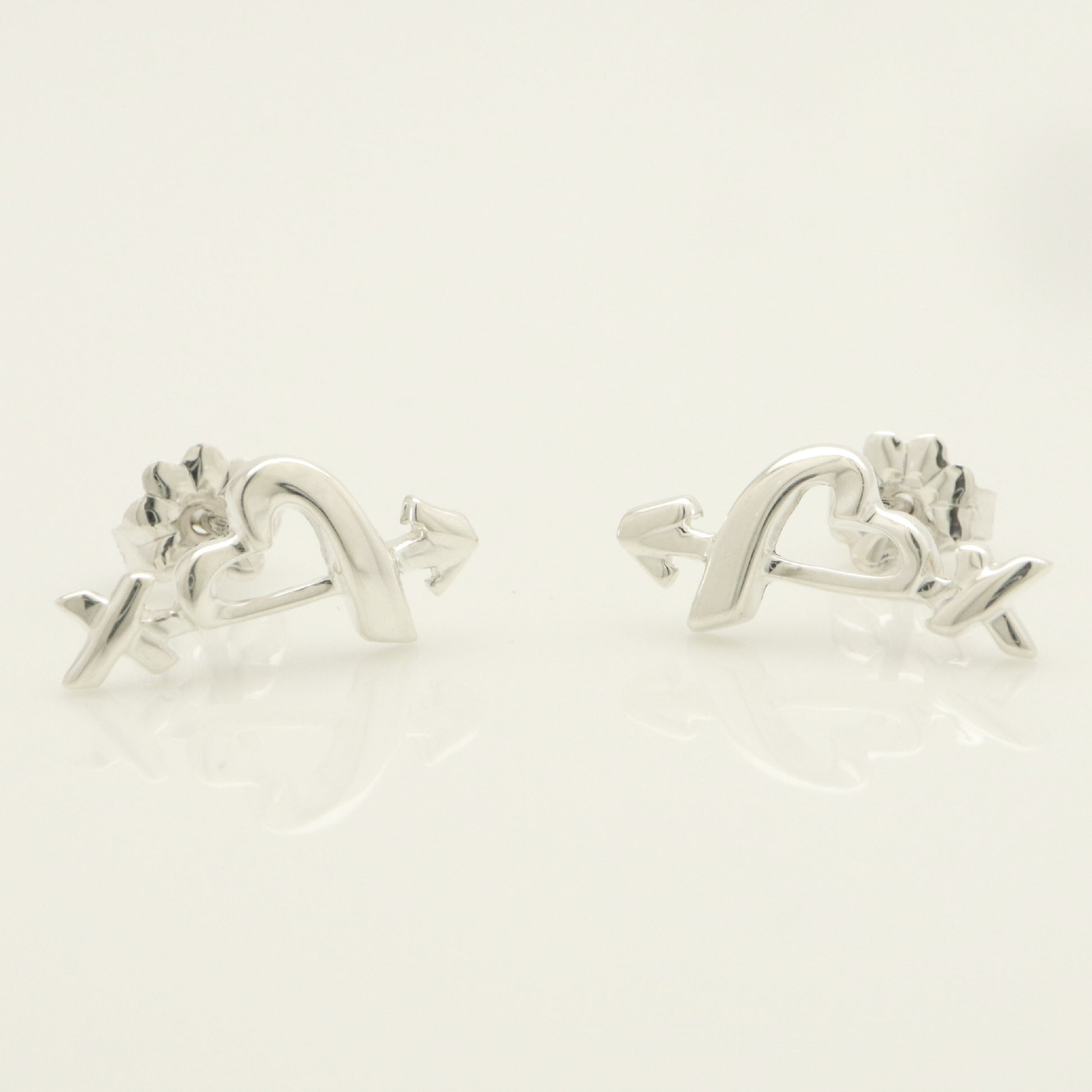 Tiffany&Co. Tiffany&Co. Tiffany&Co. Tiffany&Co. Loving Heart Arrow Paloma Picasso Stud Earrings Silver 925 SV925 Weight 1.66g Earrings
