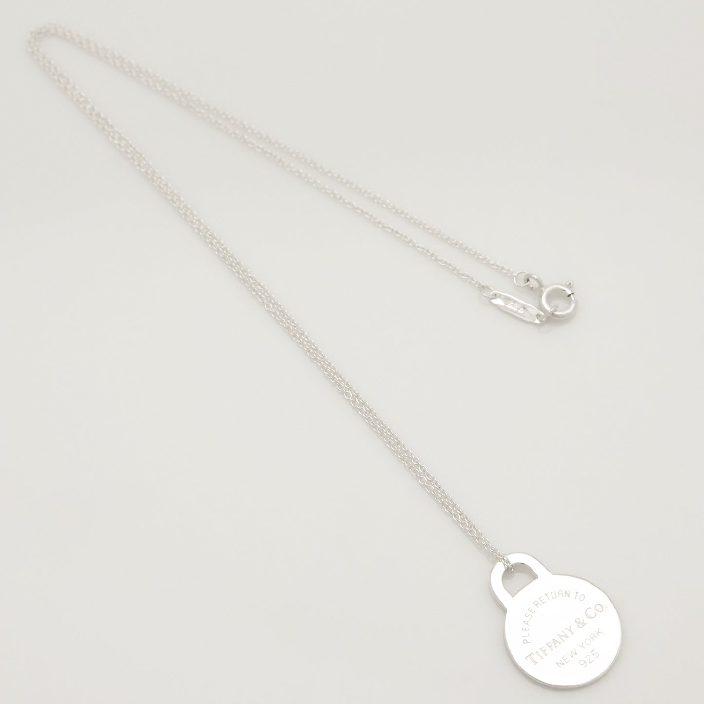 Tiffany&Co. Tiffany&Co. Tiffany&Co. Tiffany&Co. Return to Tiffany Round Tag Necklace Silver 925 SV925 Weight 3.46g Necklace