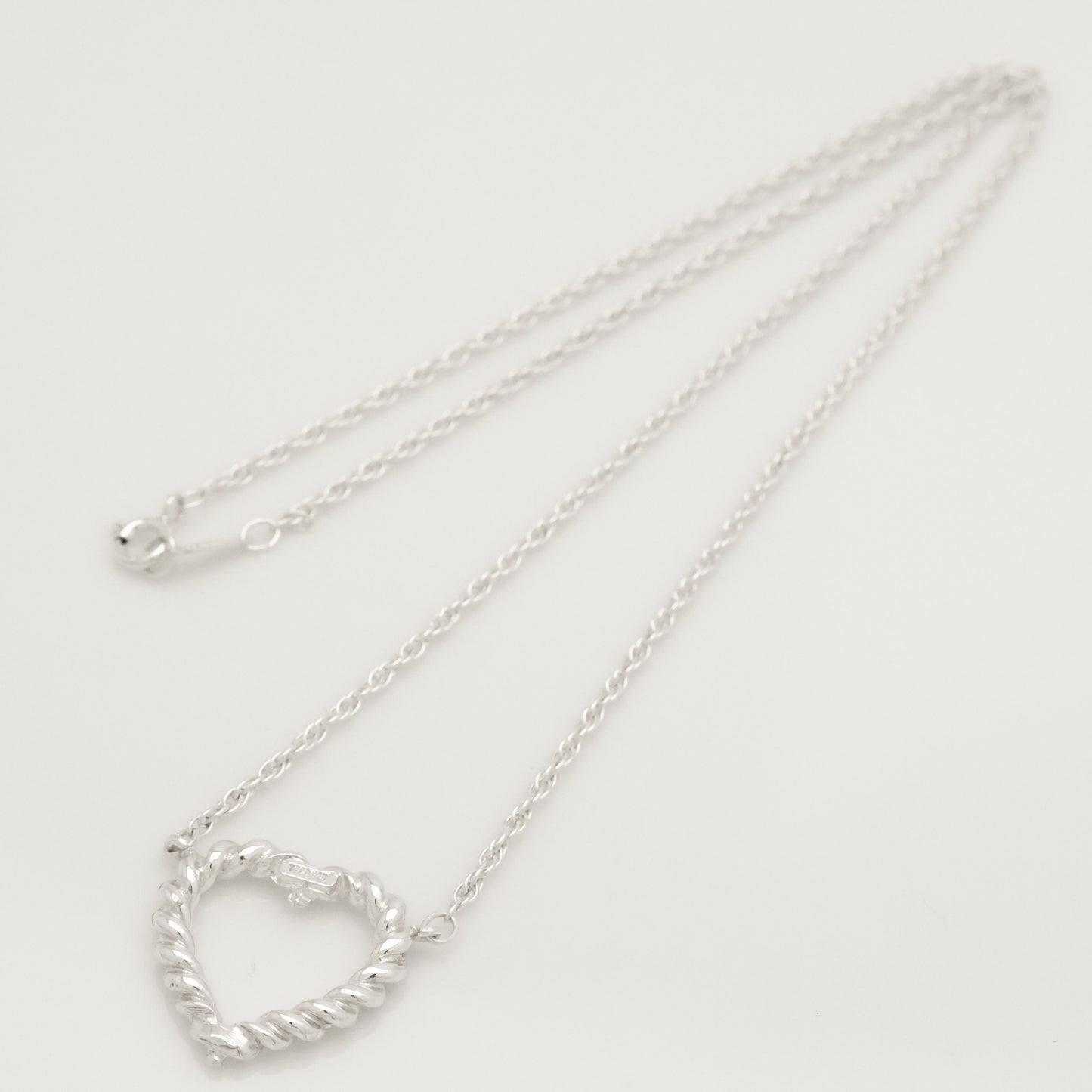 Tiffany&Co. Tiffany&Co. TIFFANY&Co. Twisted Heart Necklace Silver 925 SV925 Weight 7.00g Necklace
