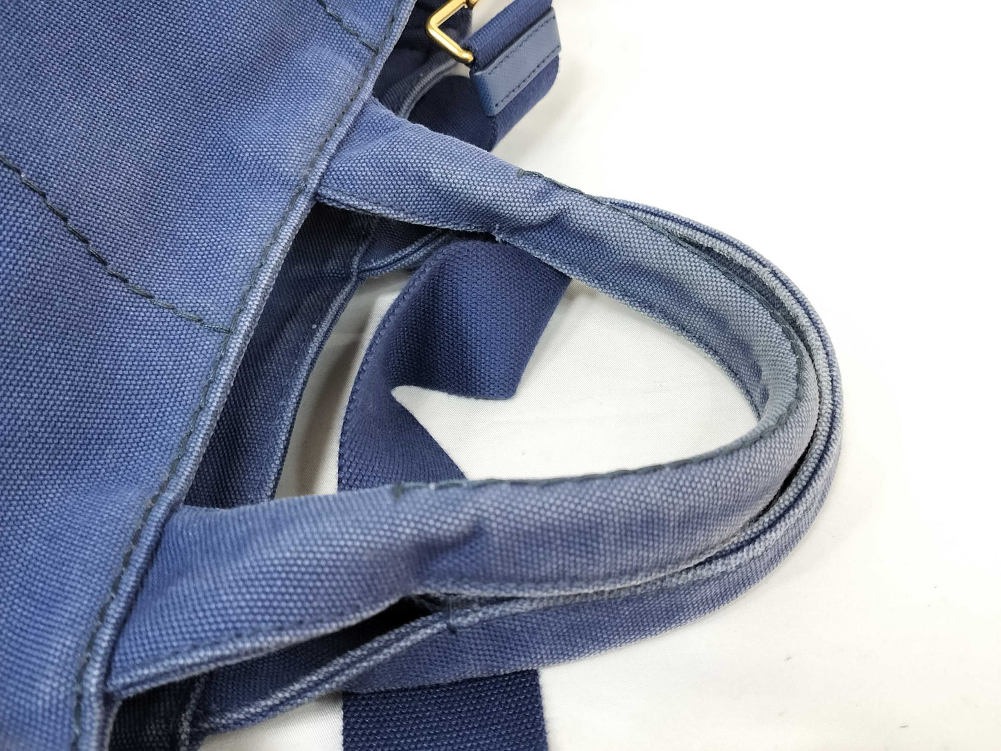 PRADA Canapa Denim 2-way Handbag