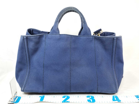 PRADA Canapa Denim 2-way Handbag