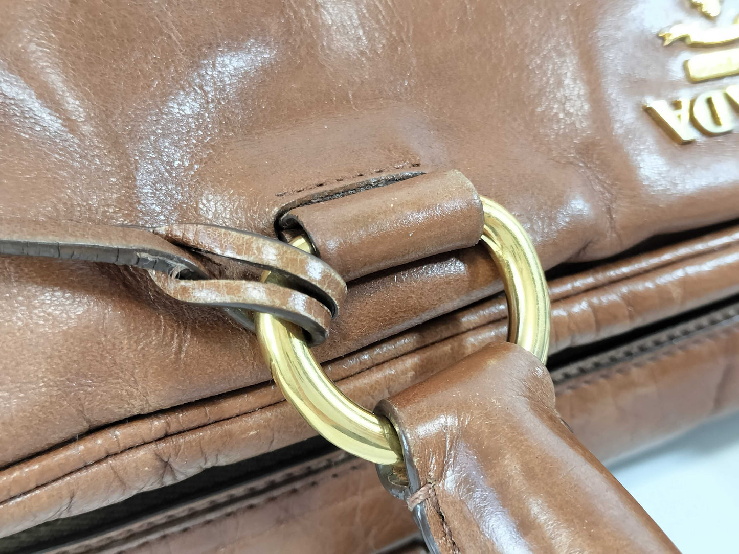 PRADA Leather 2-Way Bag Handbag