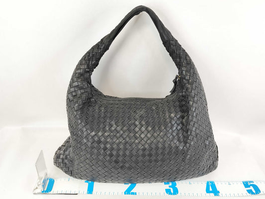 BOTTEGA VENETA Intrecciato Bottega Veneta Hobo Black Shoulder Bag