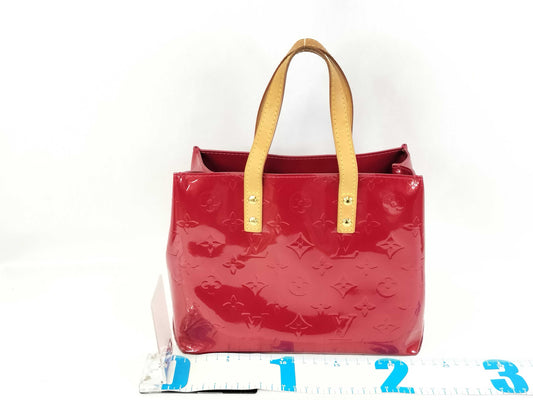 LOUIS VUITTON Vernis Louis Vuitton M91990 Monogram Vernis Reed PM Red Handbag