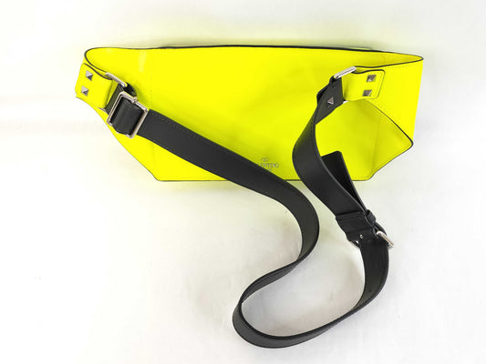 Valentino Garavani VLTN Yellow Leather Waist/Body Bag/Shoulder Bag