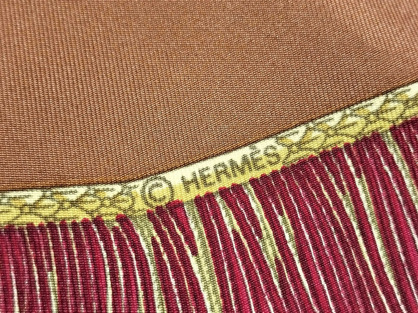 HERMES Carré 90 Poste et Cavalerie Saber Ornament Bag 100% Silk Scarf