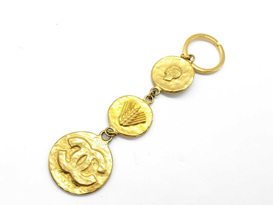 CHANEL Coco Mark Key Ring Engraved 93 A Key Case/Key Holder