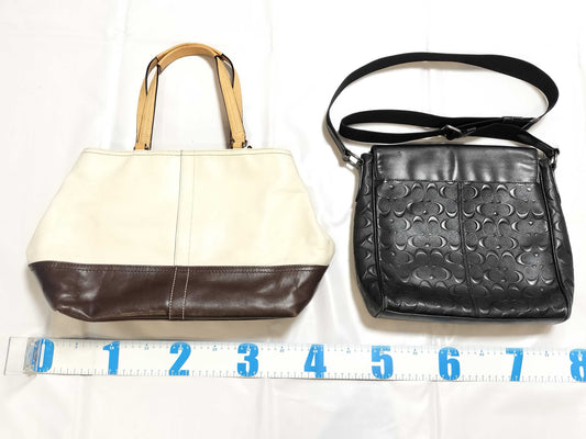 COACH Signature Leather Bag Set of 2 Shoulder Bag