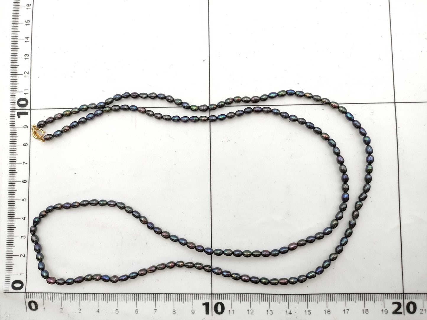 TASAKI Semi-Round Pearl Necklace, Diameter 3.3-3.7mm, 18K Gold, 15.0g