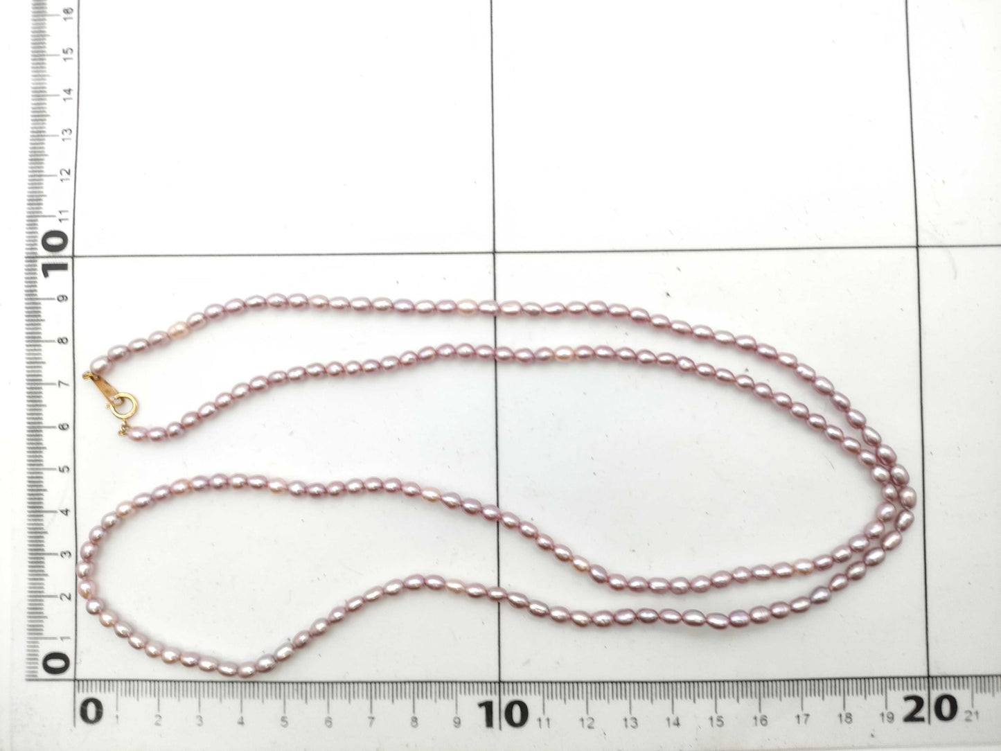 TASAKI Semi-Round Pearl Necklace, Diameter: Approx. 3.3-3.9mm, 18K Gold, 16.3g