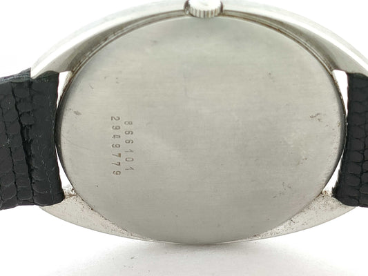 UNIVERSAL GENEVE White Shadow Model Number 866101 Serial Number 2949779 Stainless Steel/Leather/AT White Dial Men's Watch