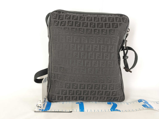 FENDI Zucchino Shoulder Bag with Zucca Pattern