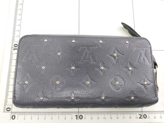 LOUIS VUITTON Monogram Empreinte Studded Zippy Wallet Long Wallet in Gris Silver M62209 Limited Edition