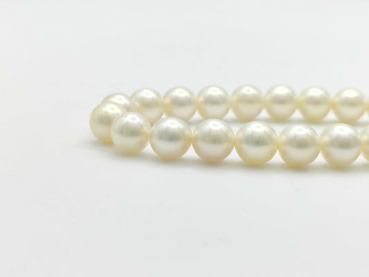 Pearl Necklace, Diameter: Approx. 6.7-6.9mm, Sterling Silver, 29.1g